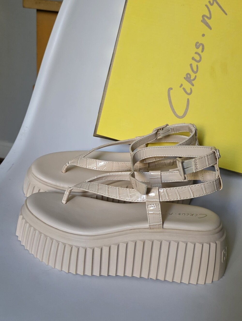Circus NY by Sam Edelman Women's Elana Platform Sandals in Vanilla Bean